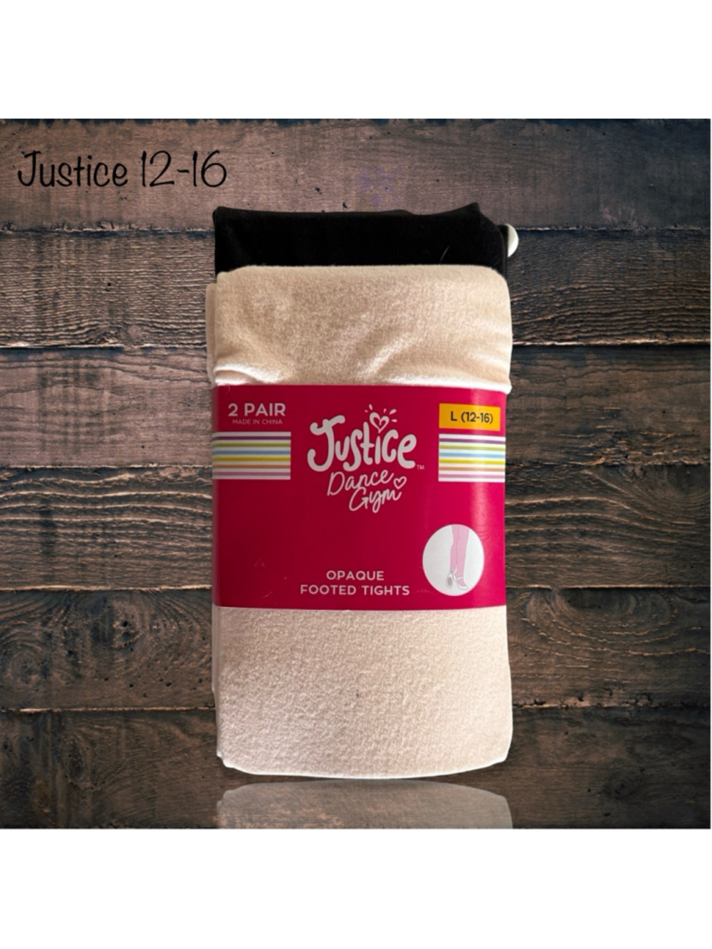 Size 12-16 Justice Footed Dance Tights NEW